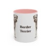 11oz Border Terrier Mug, Pink, front view