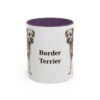 11oz Border Terrier Mug, Purple, front view