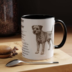 11oz border terrier mug, Black