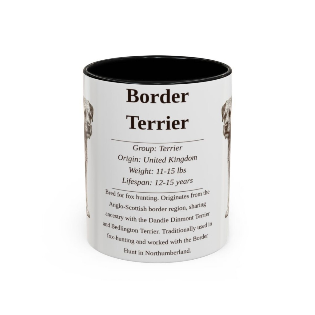 11oz border terrier mug, Black