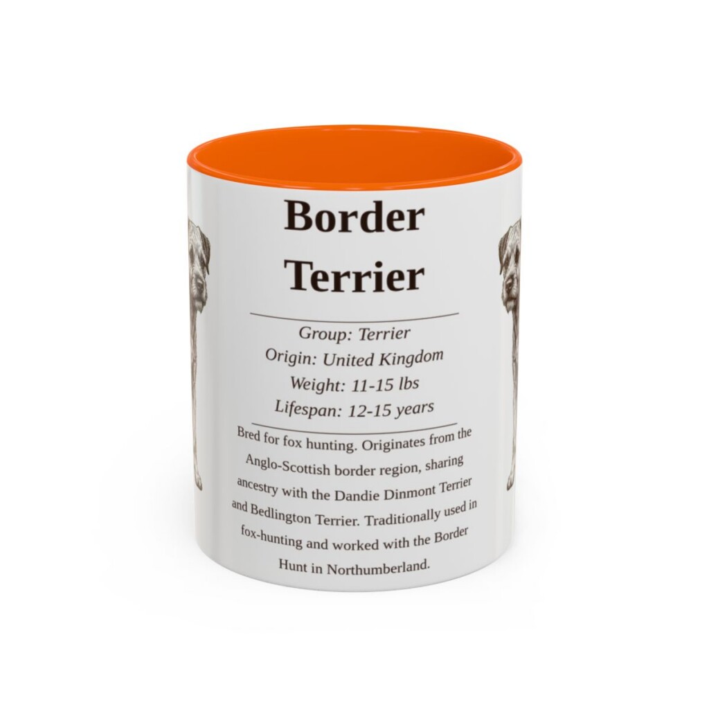 11oz border terrier mug, Orange