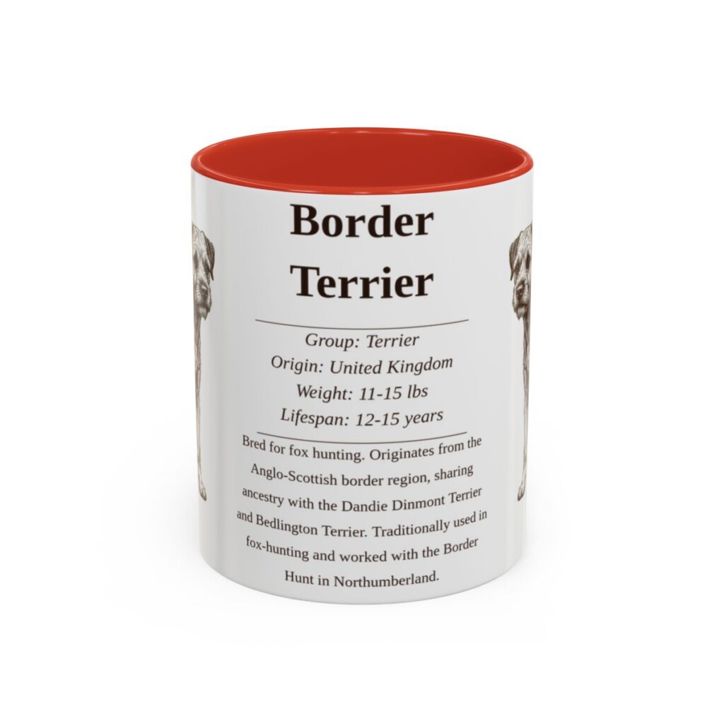 11oz border terrier mug, Red