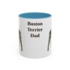 11oz Boston Terrier Dog Dad Mug, Light Blue, front view