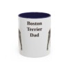 11oz Boston Terrier Dog Dad Mug, Navy, front view