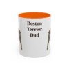 11oz Boston Terrier Dog Dad Mug, Orange, front view