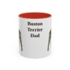 11oz Boston Terrier Dog Dad Mug, Red, front view