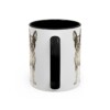 11oz Funny Boston Terrier Mug, Black, back view