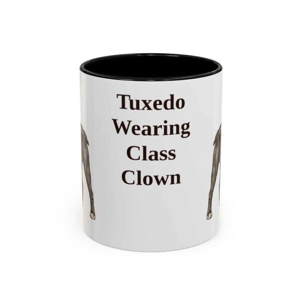 11oz Funny Boston Terrier Mug, Black, front view