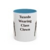 11oz Funny Boston Terrier Mug, Light Blue, front view