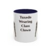 11oz Funny Boston Terrier Mug, Navy, front view