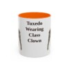 11oz Funny Boston Terrier Mug, Orange, front view