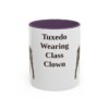 11oz Funny Boston Terrier Mug, Purple, front view