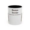 11oz Boston Terrier Latin Mug, Black, front view