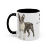 11oz Boston Terrier Latin Mug, Black, left side view