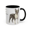 11oz Boston Terrier Latin Mug, Black, right side view
