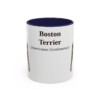11oz Boston Terrier Latin Mug, Navy, front view