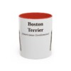 11oz Boston Terrier Latin Mug, Red, front view