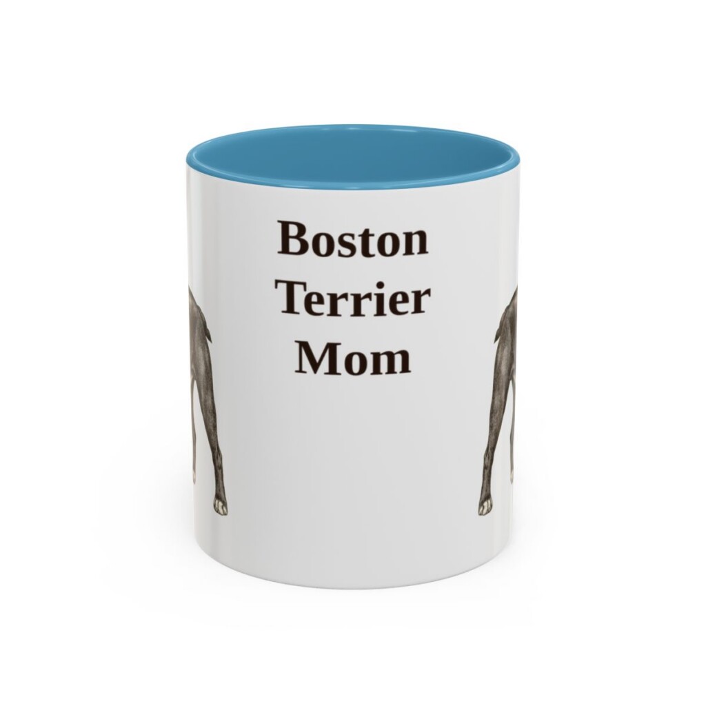 11oz boston terrier mug, Light Blue