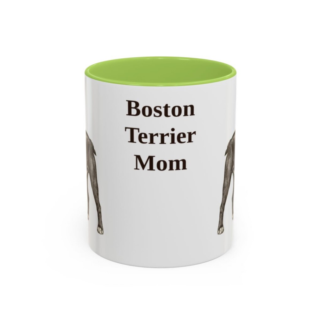 11oz boston terrier mug, Light Green