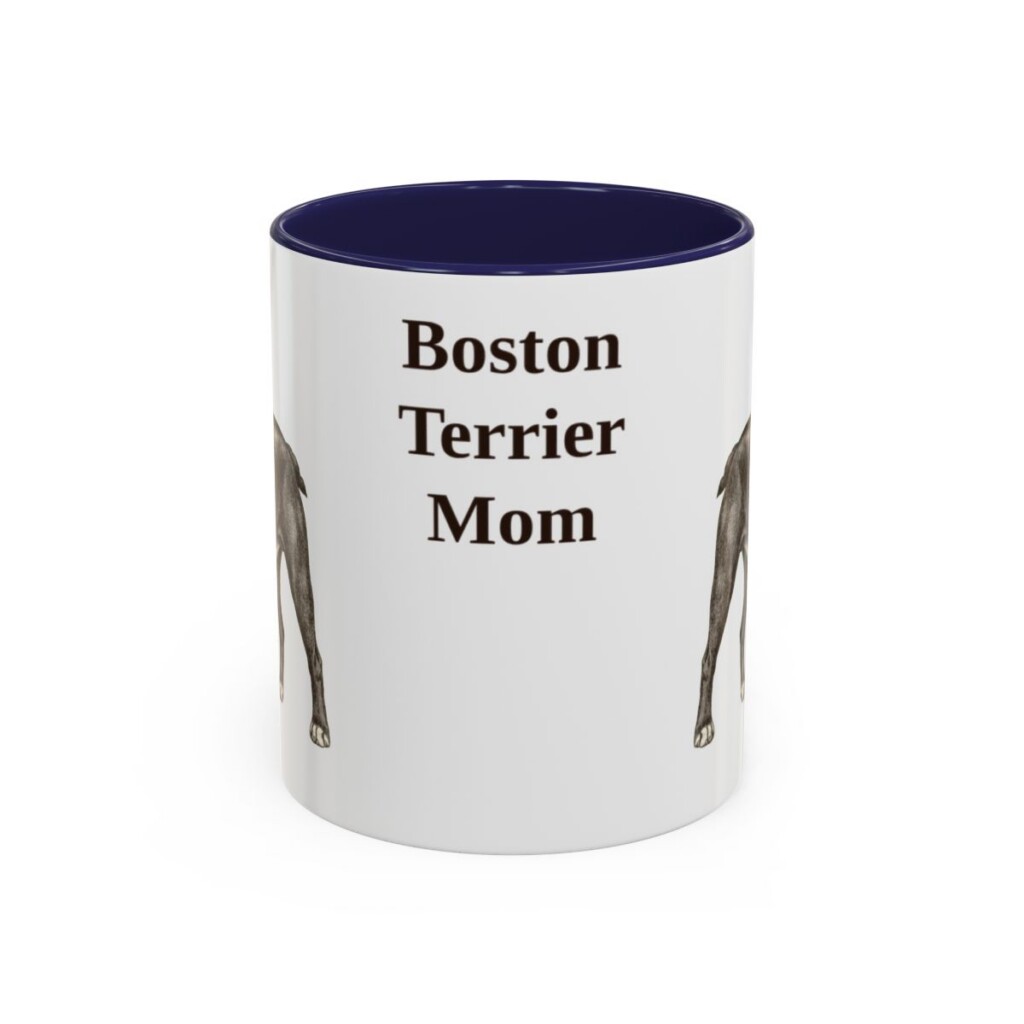 11oz boston terrier mug, Navy