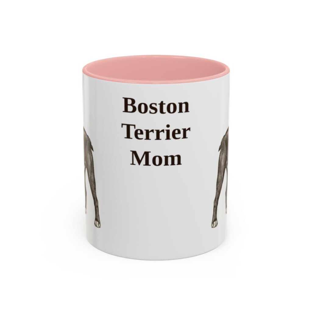 11oz boston terrier mug, Pink