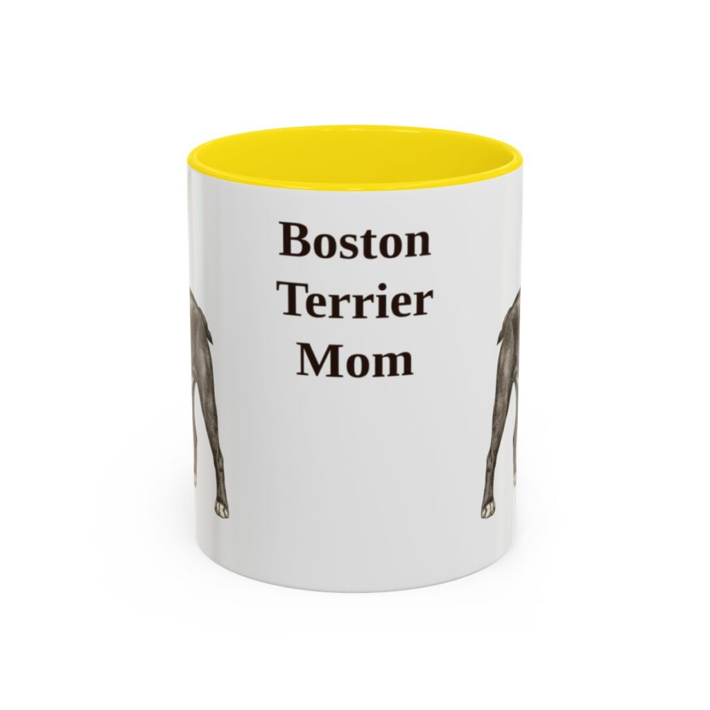 11oz boston terrier mug, Yellow