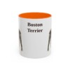 11oz Boston Terrier Mug, Orange, front view