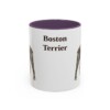 11oz Boston Terrier Mug, Purple, front view