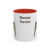 11oz Boston Terrier Mug, Red, front view
