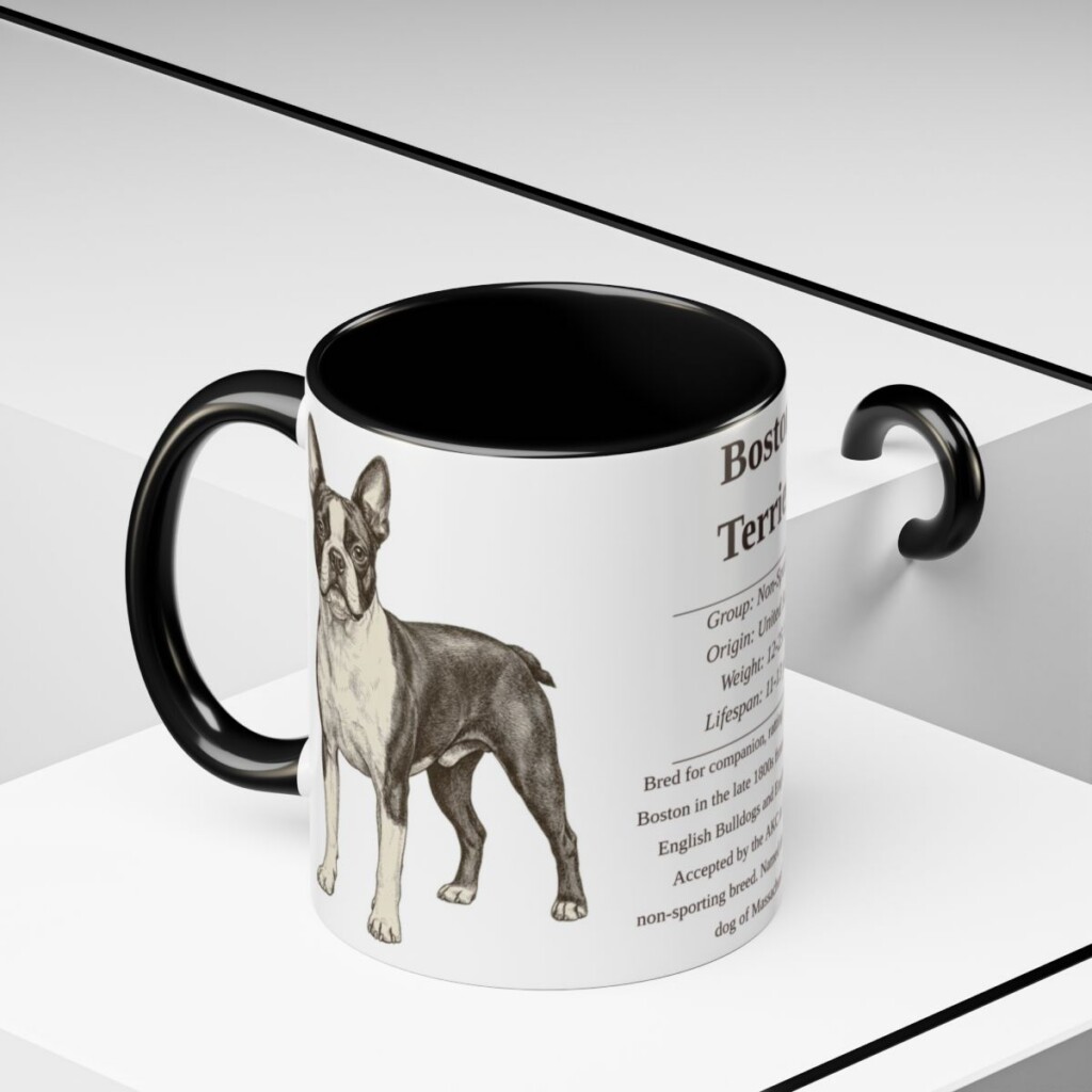 11oz boston terrier mug, Black