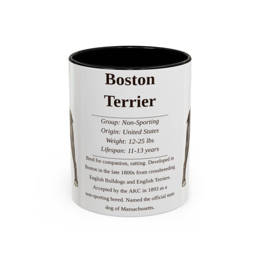 11oz boston terrier mug, Black