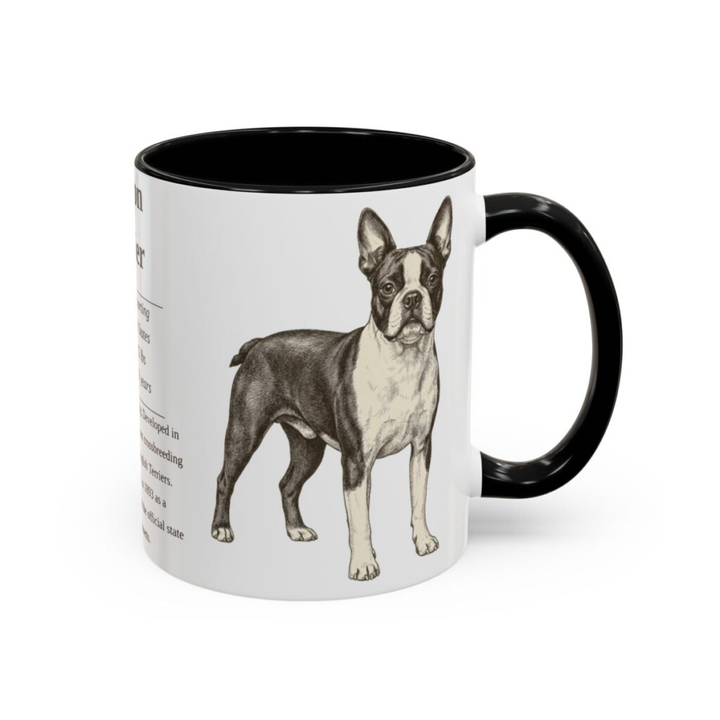 11oz boston terrier mug, Black