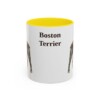 11oz Boston Terrier Mug, Yellow, front view