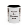 11oz Bouvier des Flandres Dog Dad Mug, Black, front view