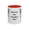 11oz Bouvier des Flandres Dog Dad Mug, Red, front view