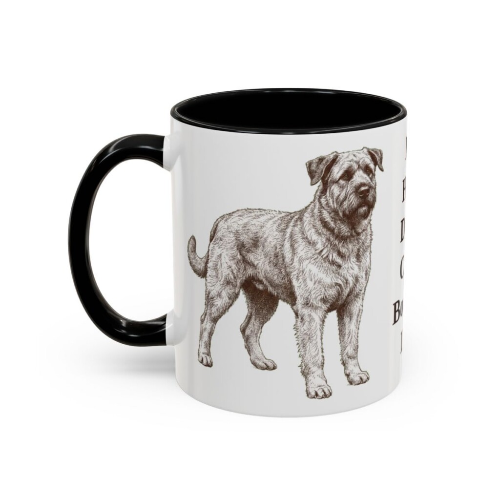 11oz Funny Bouvier des Flandres Mug, Black, left side view