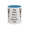 11oz Funny Bouvier des Flandres Mug, Light Blue, front view