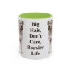 11oz Funny Bouvier des Flandres Mug, Light Green, front view