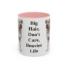 11oz Funny Bouvier des Flandres Mug, Pink, front view