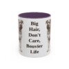 11oz Funny Bouvier des Flandres Mug, Purple, front view