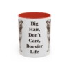 11oz Funny Bouvier des Flandres Mug, Red, front view