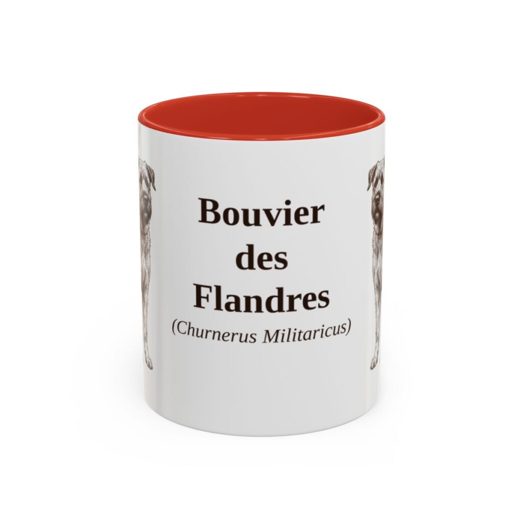 11oz-bouvier-des-flandres-mug-latin-red 11oz Bouvier des Flandres Latin Mug, Red, front view