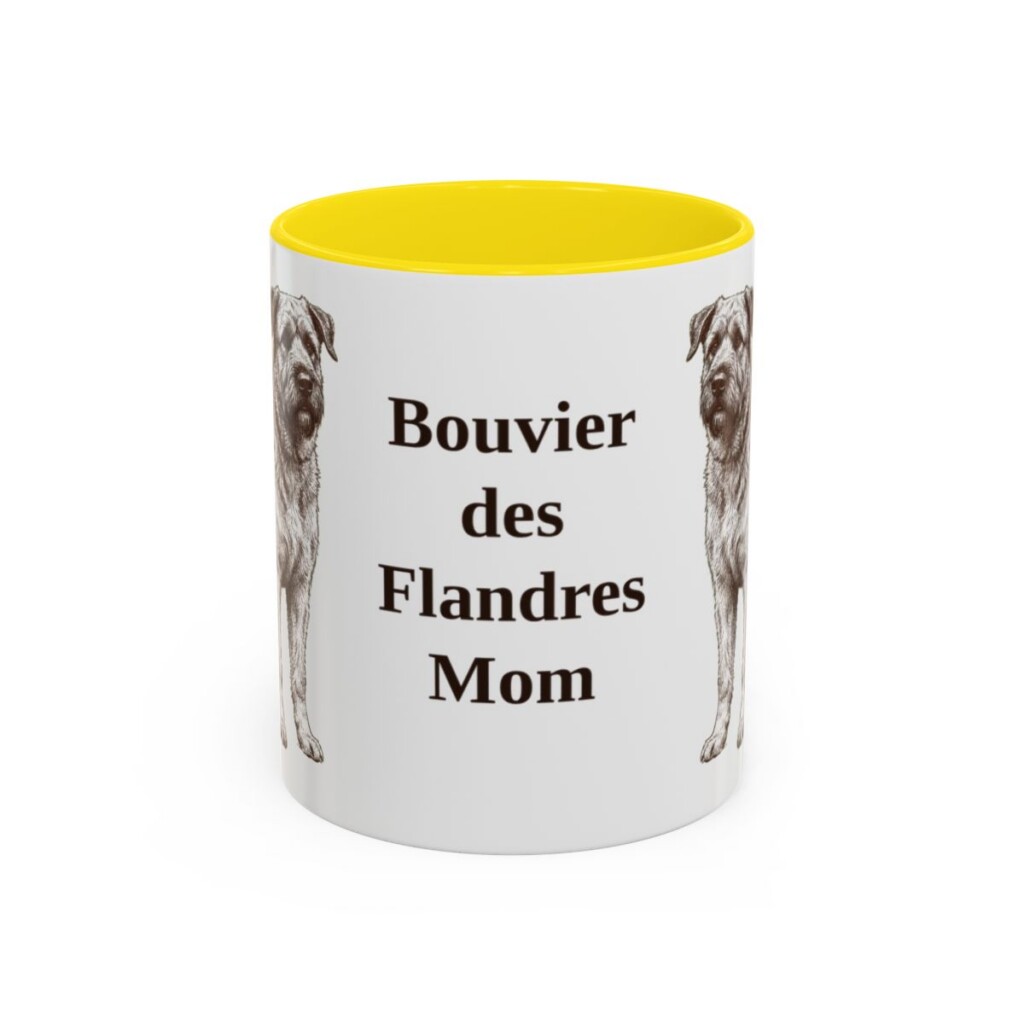 11oz-bouvier-des-flandres-mug-mom-yellow 11oz bouvier des flandres mug, Yellow