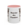 11oz-bouvier-des-flandres-mug-pink 11oz Bouvier des Flandres Mug, Pink, front view