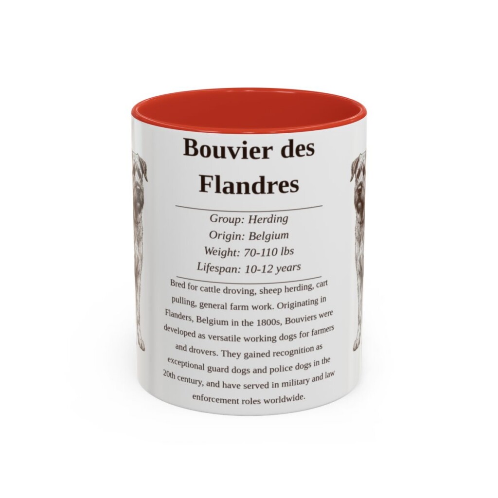 11oz bouvier des flandres mug, Red