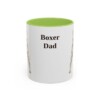 11oz Boxer Dog Dad Mug, Light Green, front view