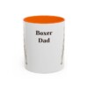 11oz Boxer Dog Dad Mug, Orange, front view