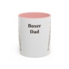 11oz Boxer Dog Dad Mug, Pink, front view