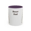 11oz Boxer Dog Dad Mug, Purple, front view