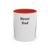 11oz Boxer Dog Dad Mug, Red, front view